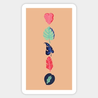 Tropical colorful leaves vertical Sticker
